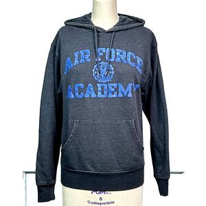 JanSport Air Force Academy Sweatshirt Hoodie Fleece Pullover Gray Size S